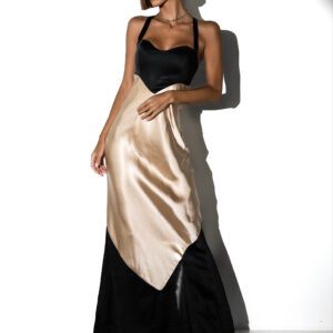 Černozlaté večerní elegantní šaty ITACHI Velikost: L