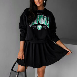 Černý dvojdílný komplet se sukní PYLADES Velikost: ONESIZE