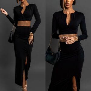 Černý stylový komplet CETINE Velikost: M/L