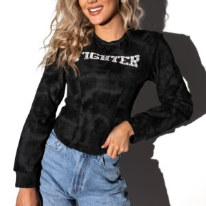 Černý top ONOFRE s potiskem Velikost: ONESIZE