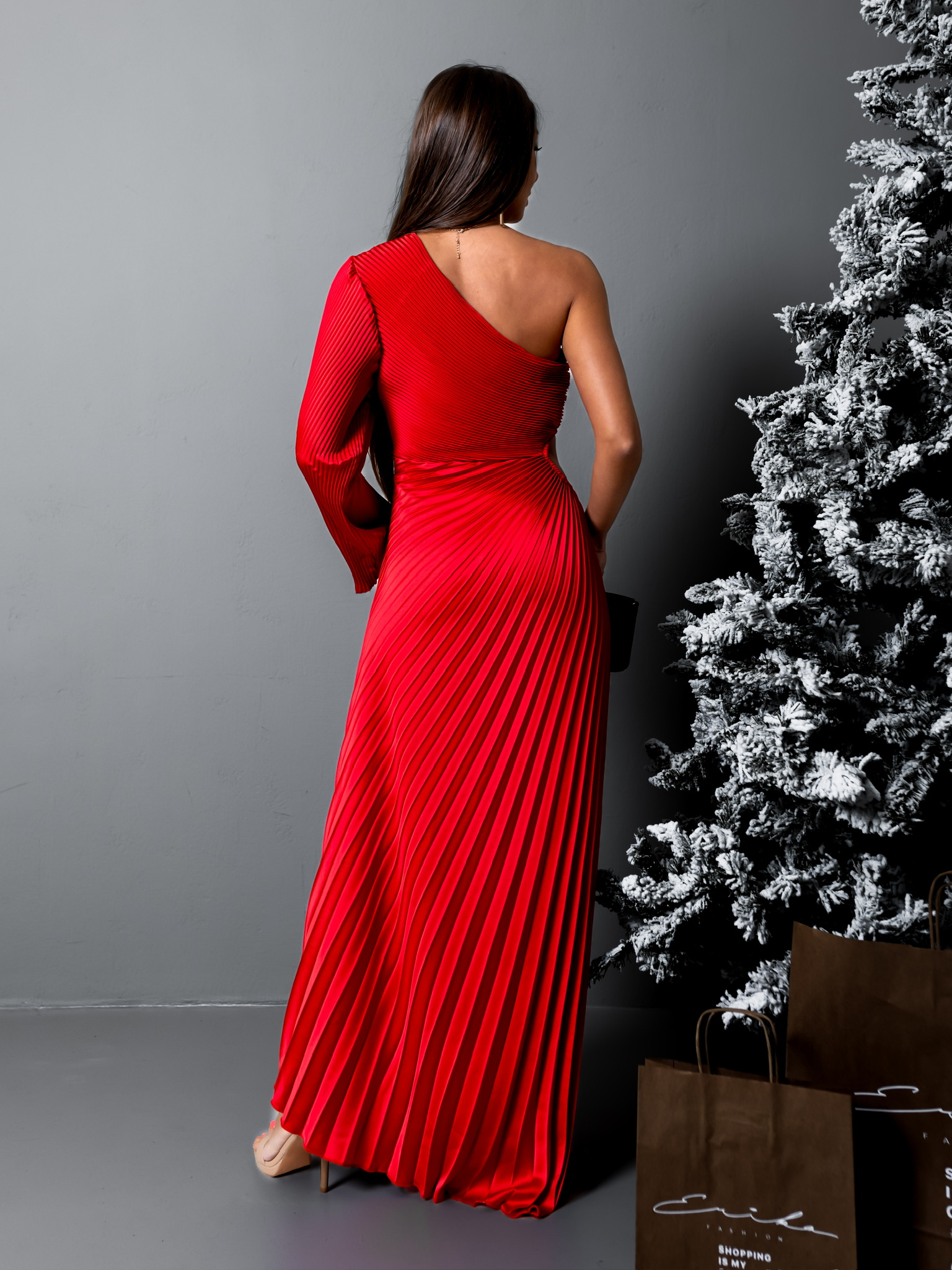 Červené společenské šaty KYBELA Velikost: ONESIZE - Obrázek 2