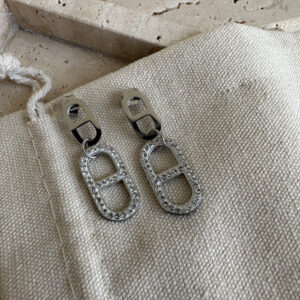 Elegantní náušnice AVA ve stříbrné barvě Velikost: ONESIZE