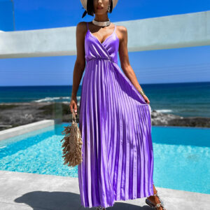 Fialové elegantní šaty SIMORENS Velikost: ONESIZE