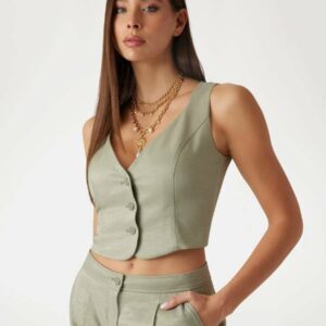 Guess dámská zelená vesta W5GH71WH5F0 L