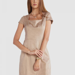 Guess dámské béžové šaty W3YK0IWFIY0 L