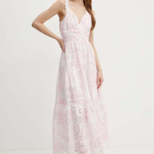 Guess dámské bílo růžové šaty W4GK46WG571 S