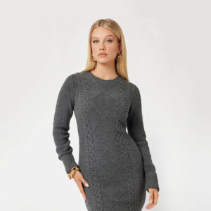 Guess dámské šedé šaty W4BK17Z3HW0 L