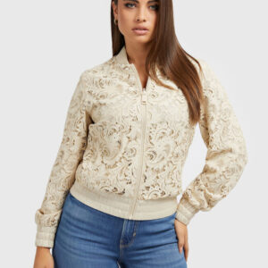 Guess dámský béžový bomber W3GL09WFCJ0 L