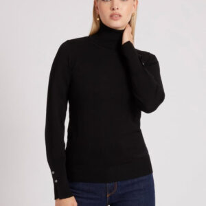 Guess dámský černý rolák W2BR53Z2V62 XL