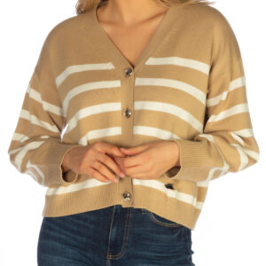 Guess dámský hnědý pruhovaný svetr W4RR56Z37L1 M