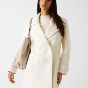 Guess dámský krémový kabát W5BL22W5442-G012 M