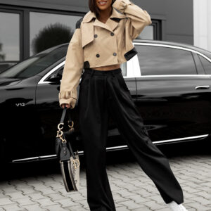 Hnědá krátká bundička AQUI Velikost: ONESIZE