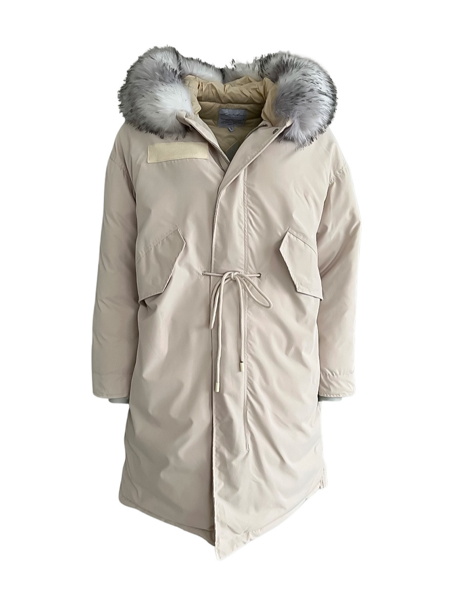 Krémová bunda BALANCE s kožichem - Obrázek 2