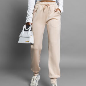 Krémové cargo tepláky SKARLET na gumu Velikost: M/L