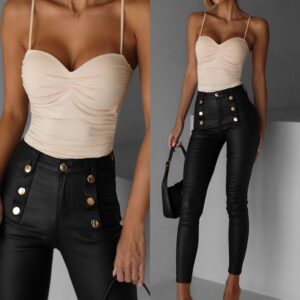 Krémové stylové body korzet AMIRLAN Velikost: M/L