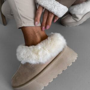 Krémové válenky SONIA s vysokou podrážkou Velikost: 41