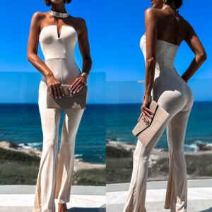 Krémový elegantní overal DAENA Velikost: M/L