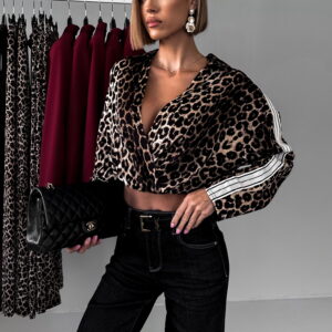Leopardí oversize halenka IBOLYA Velikost: M/L