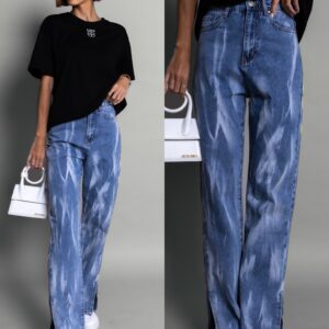 Modré široké wide leg džíny KANTH Velikost: L