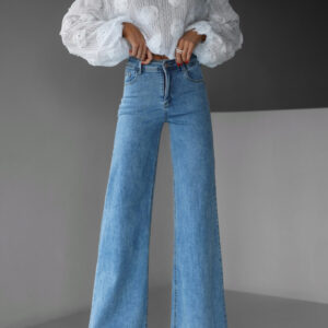 Modré široké wide leg džíny TOKAT Velikost: L