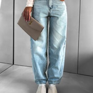 Modré stylové mom džíny NELYA Velikost: XL