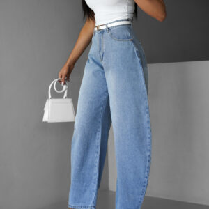 Modré stylové široké baggy džíny ALMINA Velikost: L