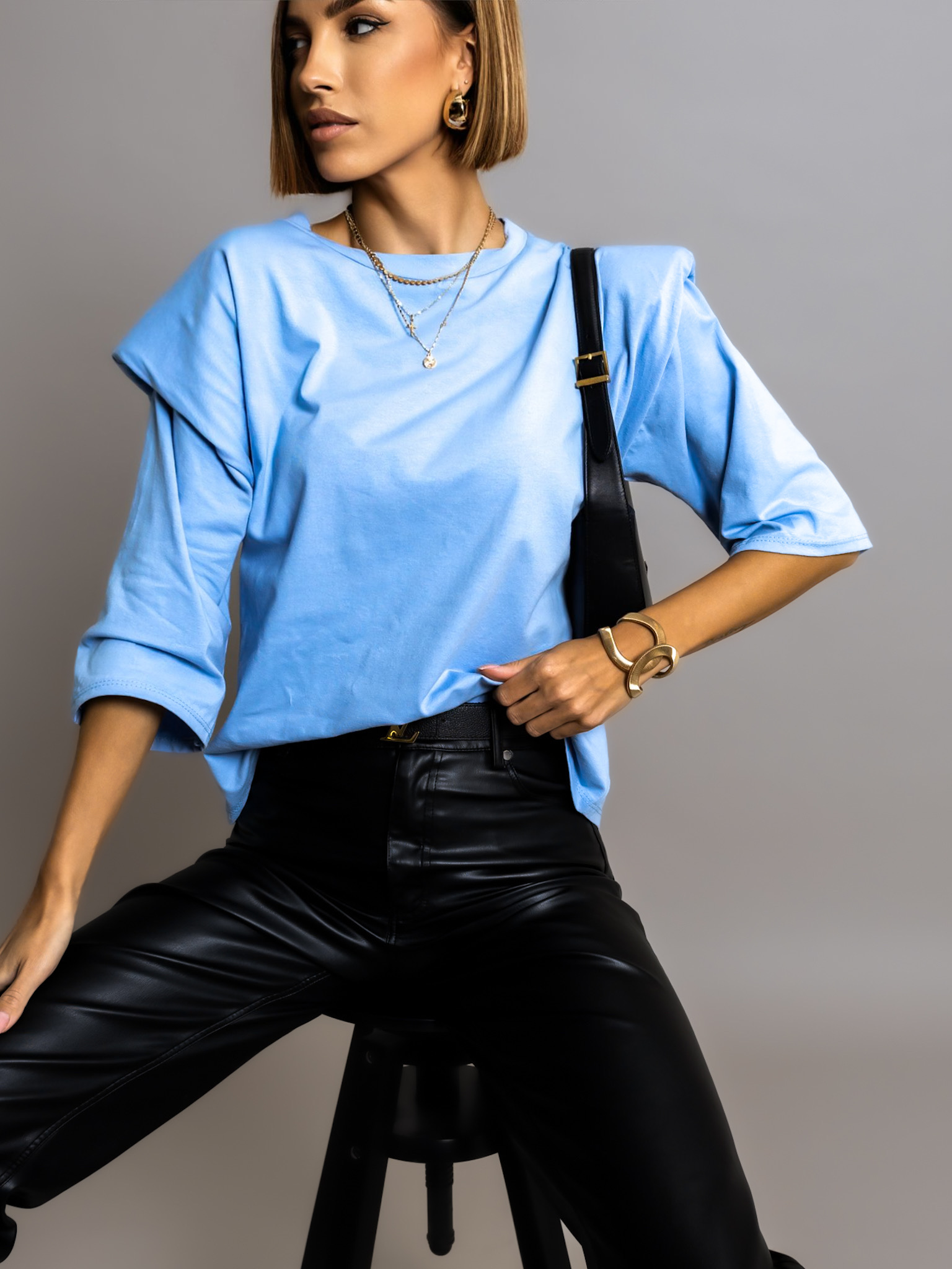 Modré triko RALPH s vycpávkami Velikost: ONESIZE - Obrázek 2