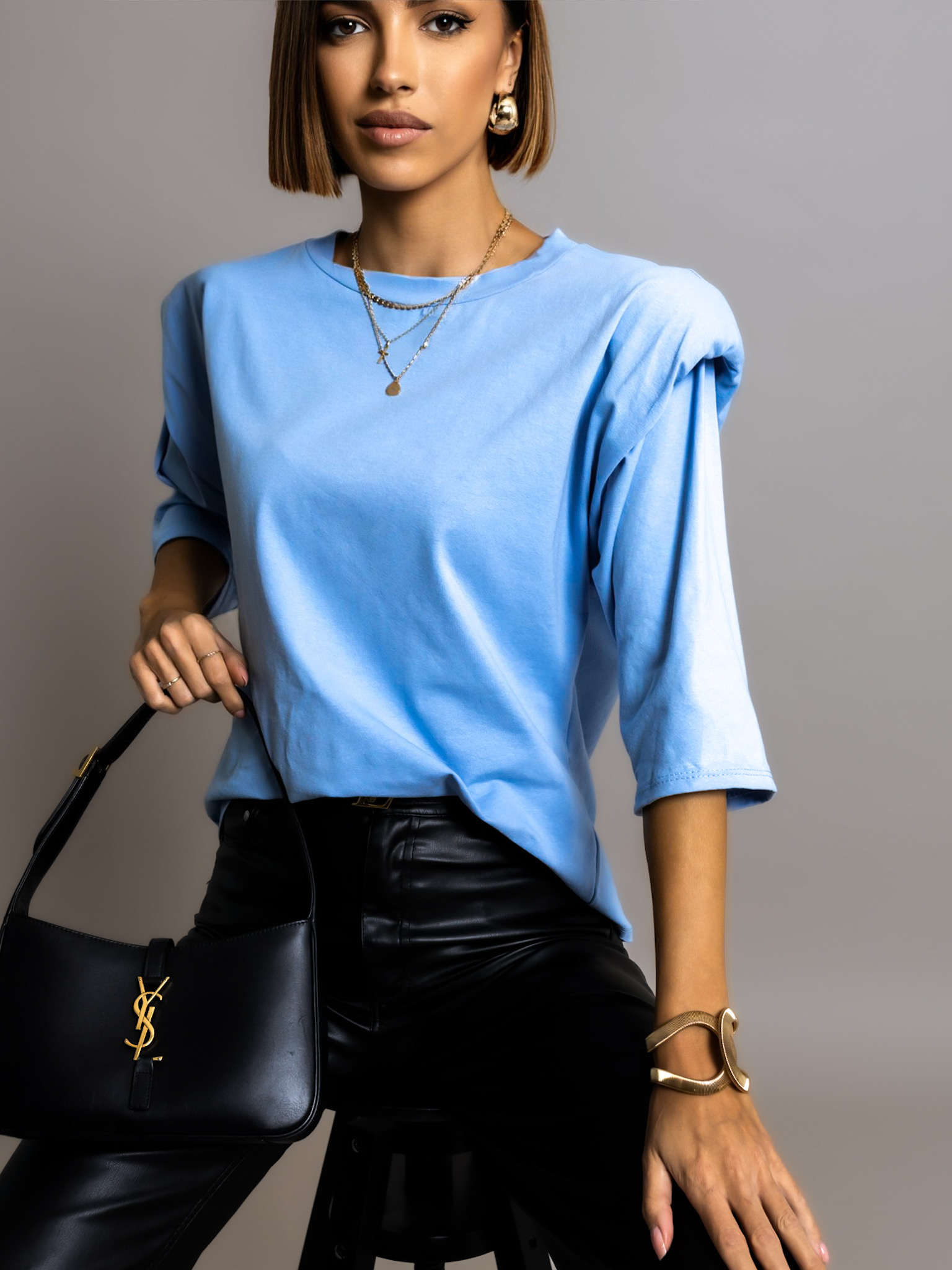 Modré triko RALPH s vycpávkami Velikost: ONESIZE