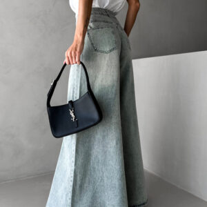 Modrozelené extra wide leg široké džíny AKIHIKO Velikost: L