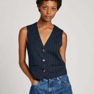 Pepe Jeans dámská modrá vesta DIANA PL402456594 XS