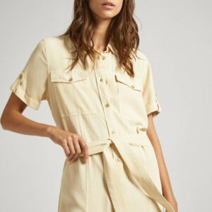 Pepe Jeans dámské béžové šaty EVELINDA PL953482845 XS