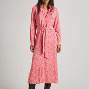 Pepe Jeans dámské červené vzorované šaty BROOKE PL953447241 XS