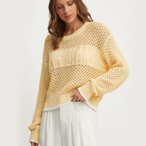 Pepe Jeans dámský žlutý svetr ISABELLA PL702173037 XS