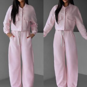 Růžová bavlněná teplákovka ARCHIPA Velikost: ONESIZE