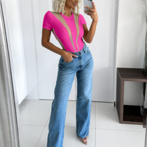 Růžové elegantní body DERICKEYS Velikost: M/L