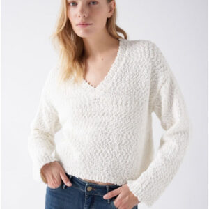 Salsa Jeans dámský krémový svetr 21007839 L