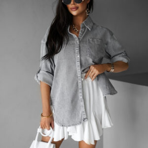 Šedá džínová košile ERNYMA Velikost: L