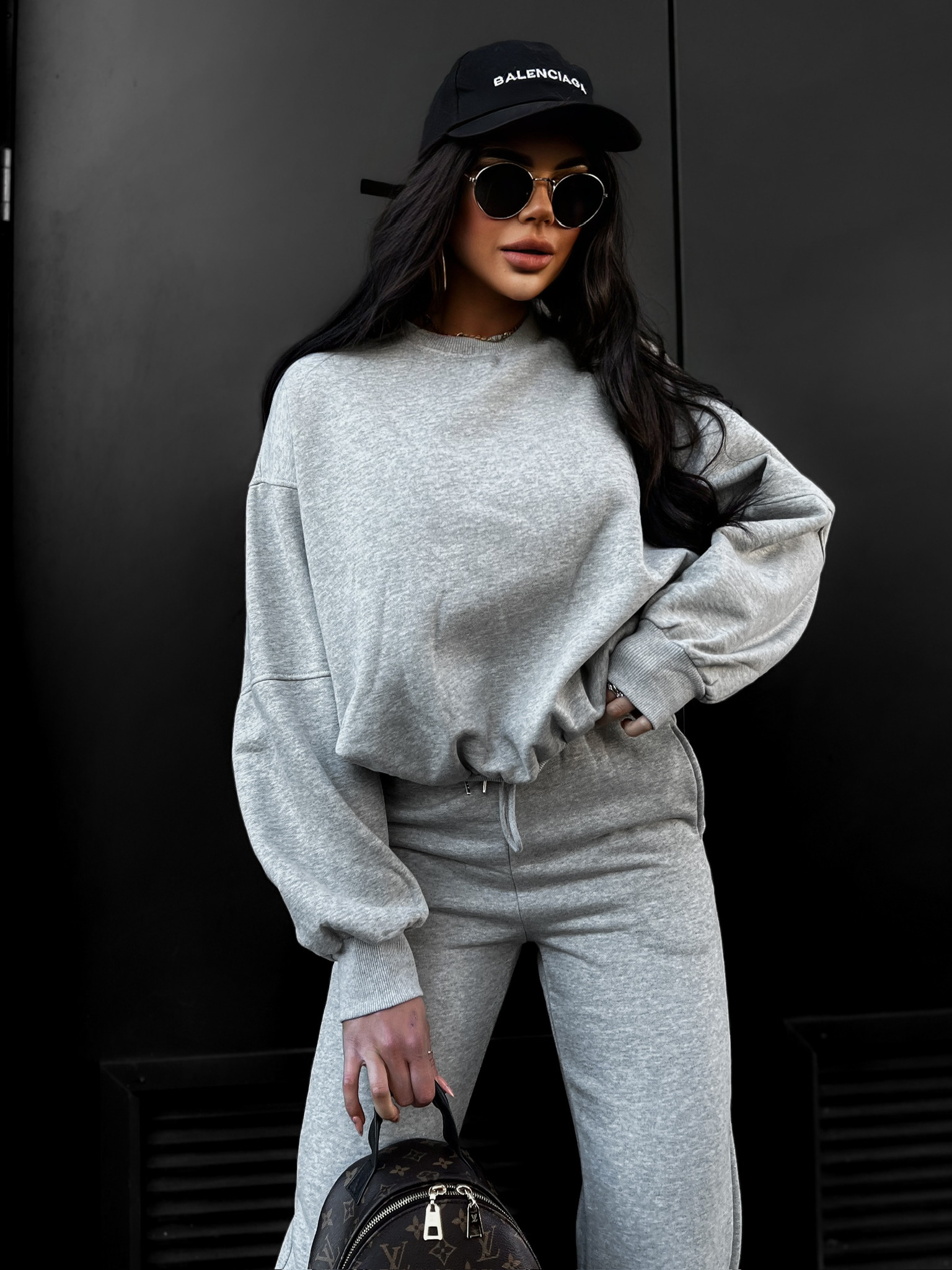 Šedá tepláková souprava MARDIN 95% bavlna Velikost: ONESIZE - Obrázek 3