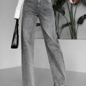 Šedé široké mom džíny LYSES Velikost: XS