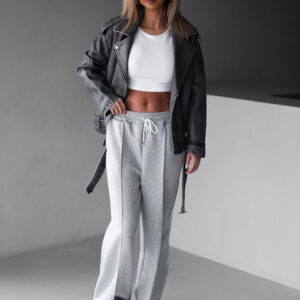 Šedé široké tepláky ATHEY s puky Velikost: ONESIZE