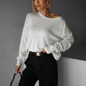 Šedý lehký svetřík DROBEN Velikost: ONESIZE