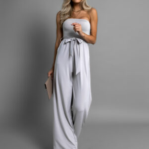 Šedý overal bez ramínek RALENTI na zavazování Velikost: M/L