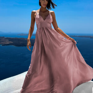 Starorůžové elegantní šaty MAKANY Velikost: ONESIZE