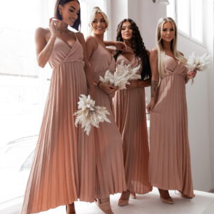 Starorůžové šaty SUNSHINE s plisovanou sukní Velikost: ONESIZE