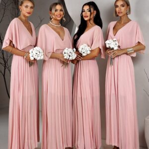 Starorůžové šifónové šaty PARFOMELLE pro družičky Velikost: ONESIZE