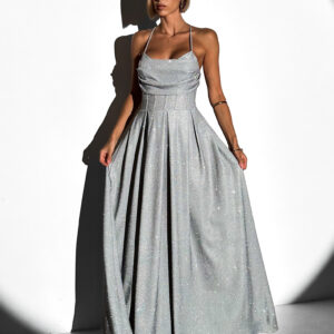 Stříbrné třpytivé princeznovské šaty BERYLA Velikost: ONESIZE