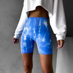 Světle modré push up stahující elastické kraťasy LITERALIT Velikost: M/L