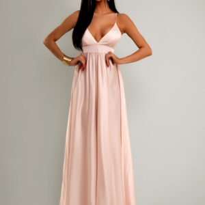 Světle růžové elegantní šaty MAKANY
