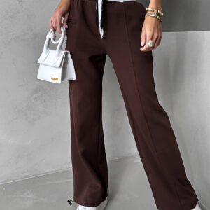 Tmavě hnědé pohodlné tepláky PROTEUS Velikost: M/L