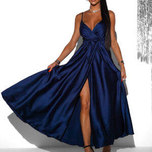 Tmavě modré elegantní dlouhé šaty FAIRYTALE Velikost: ONESIZE